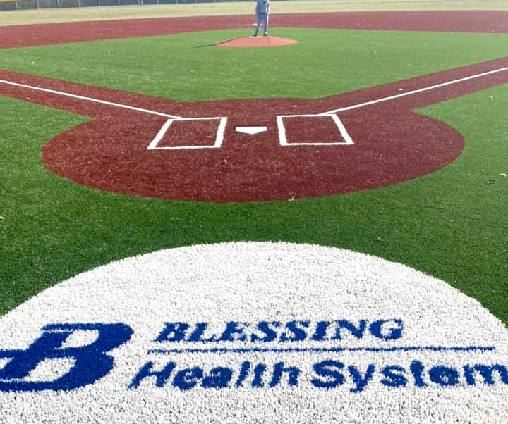 Blessing Health Systems Field. Upper Moorman Park in Quincy, Illinois